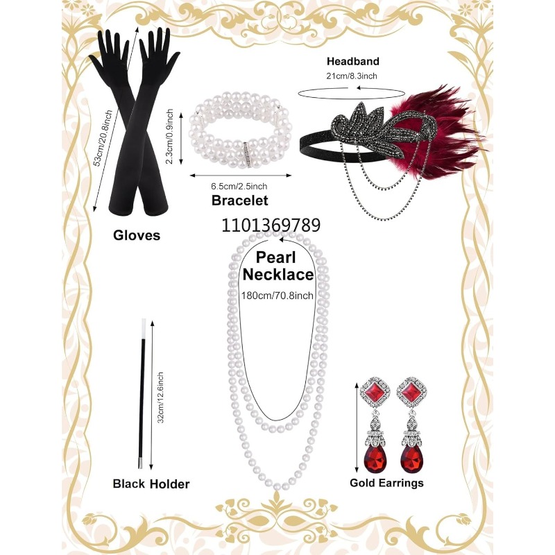 6 Pcs 1920s Flapper Accessorie - Women'S Fashion Roaring 20S recensione e prezzo