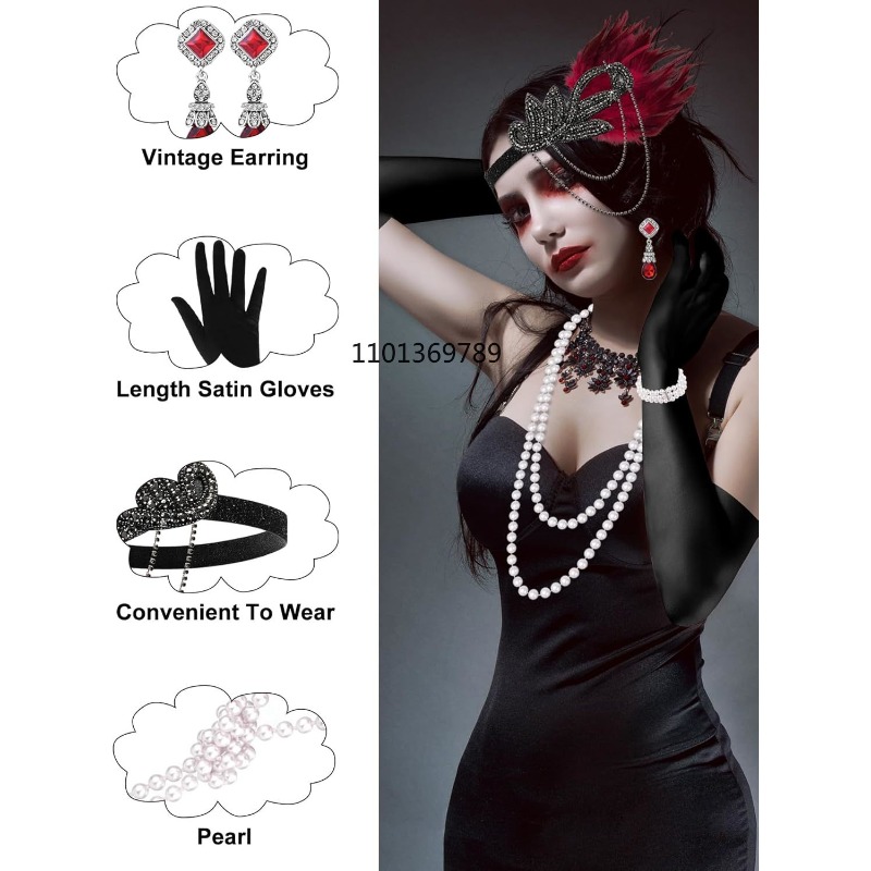 6 Pcs 1920s Flapper Accessorie - Women'S Fashion Roaring 20S recensione e prezzo