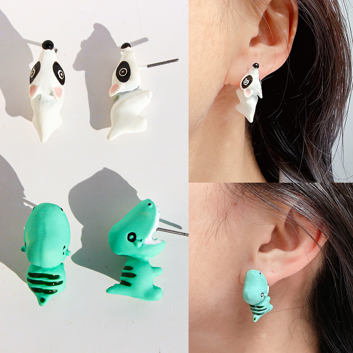2pcs Animal Cartoon Stud Earri - Women'S Fashion Earrings recensione e prezzo