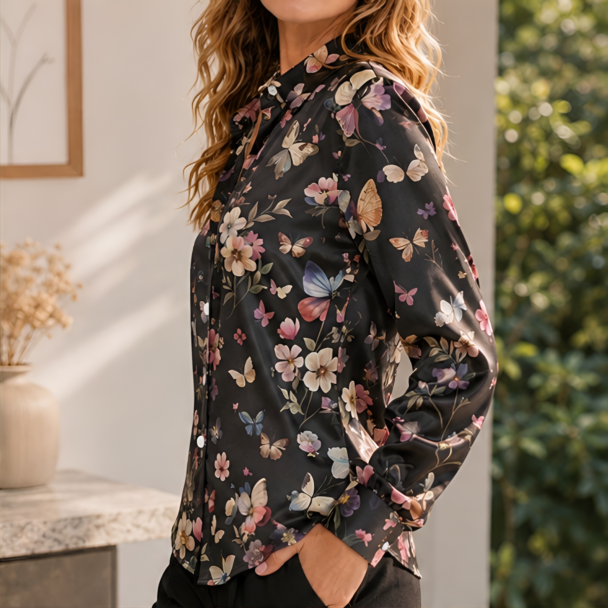 Women Loose Satin Shirt Long S - Women'S Fashion Tops recensione e prezzo