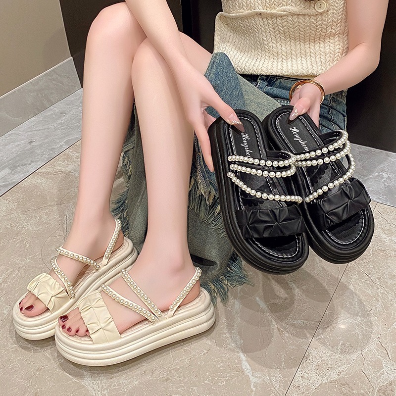 Summer Thick Bottom Roman Bead - Women'S Fashion Footwear recensione e prezzo