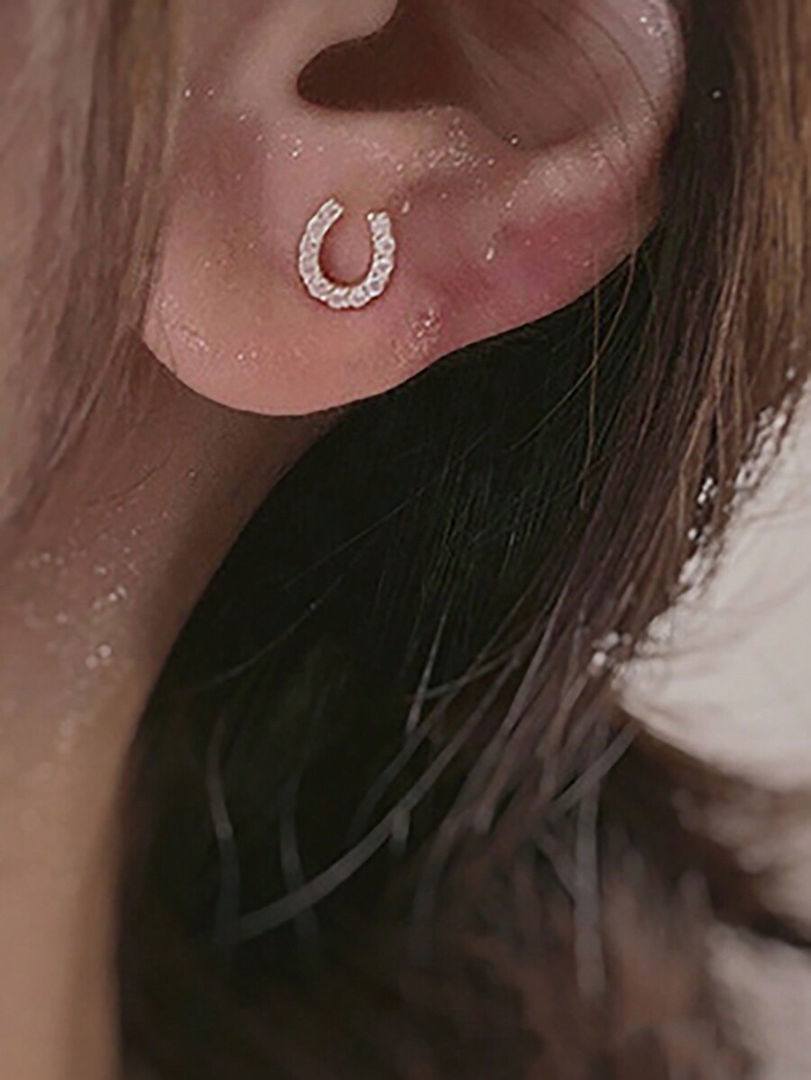 Small Horseshoe-Shaped Cubic Z - Women'S Fashion Earrings recensione e prezzo