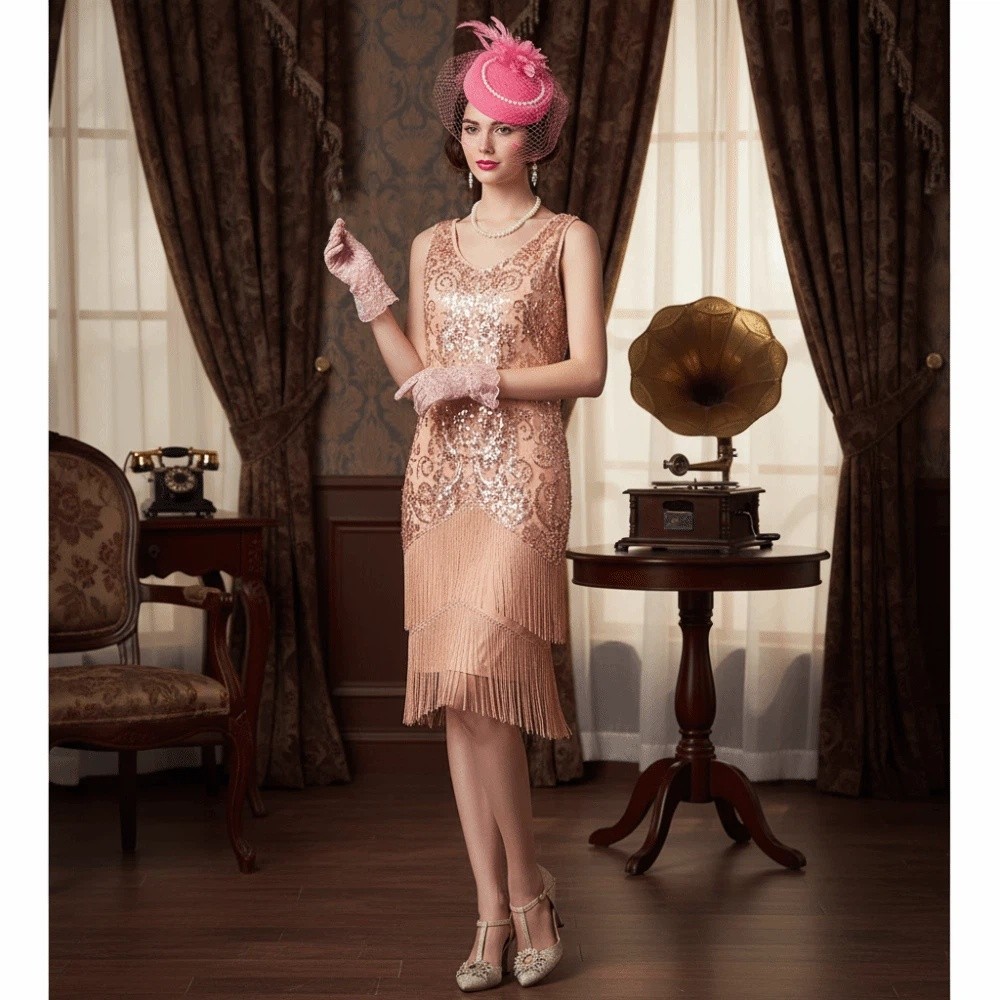 Fashion Exquisite Mesh Feather - Women'S Fashion Of The 1920S recensione e prezzo