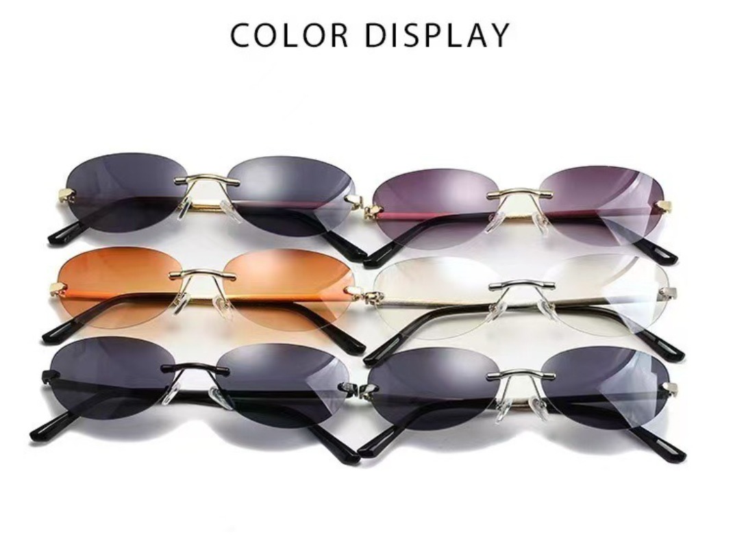 Rimless Oval Sunglasses Women  - Women'S Fashion Eyewear recensione e prezzo