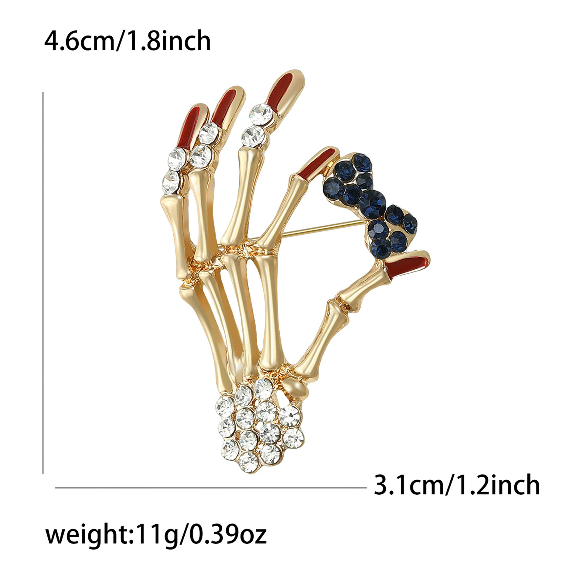 XIALUOKE Hand Pose Heart Brooc - Women Fashion Pose recensione e prezzo