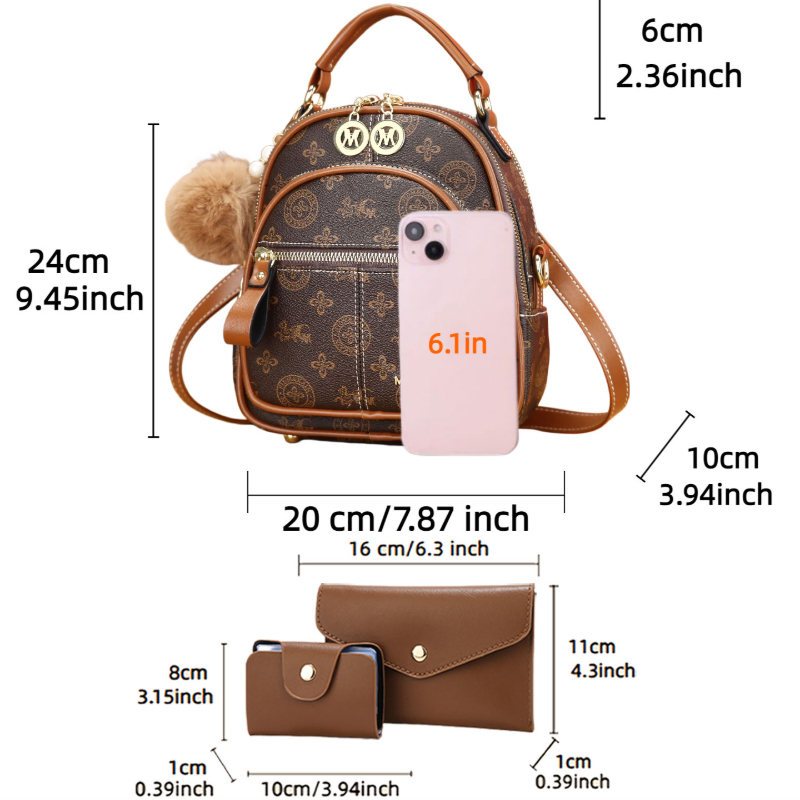 3-piece women's bag set, light - Crossbody Bag Women recensione e prezzo