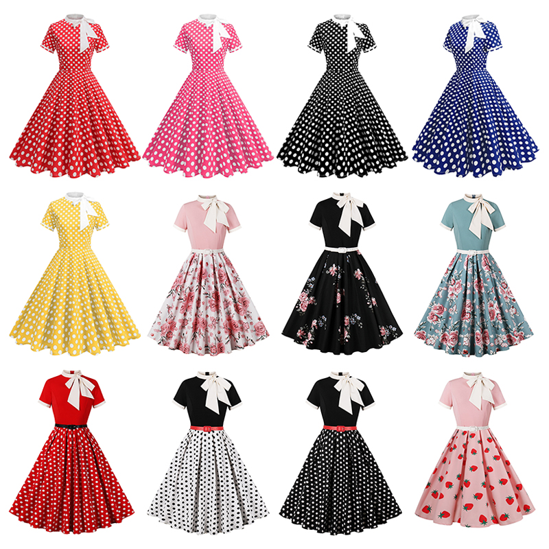 50 60s Vintage Dress Women Pol - Women'S Fashion From The 60S recensione e prezzo