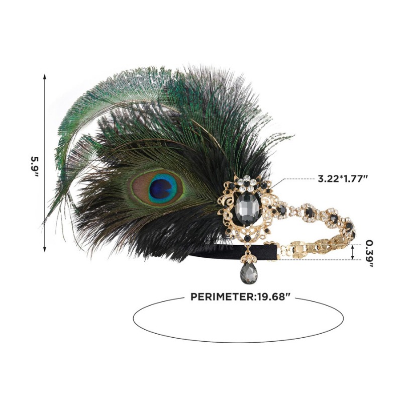 1920s Flapper Peacock Feather  - Women'S Fashion Roaring 20S recensione e prezzo