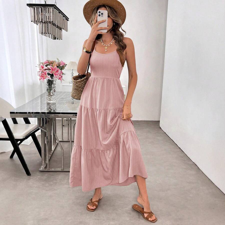 Light Blue Tiered Maxi Dress W - Maxi Dress Boho recensione e prezzo