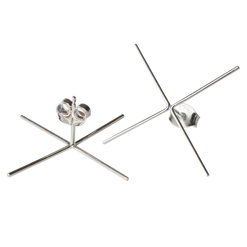 Solid 925 Sterling Silver Stud - Women'S Fashion Earrings recensione e prezzo