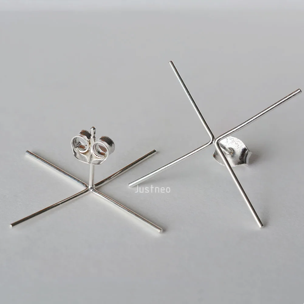 Solid 925 Sterling Silver Stud - Women'S Fashion Earrings recensione e prezzo