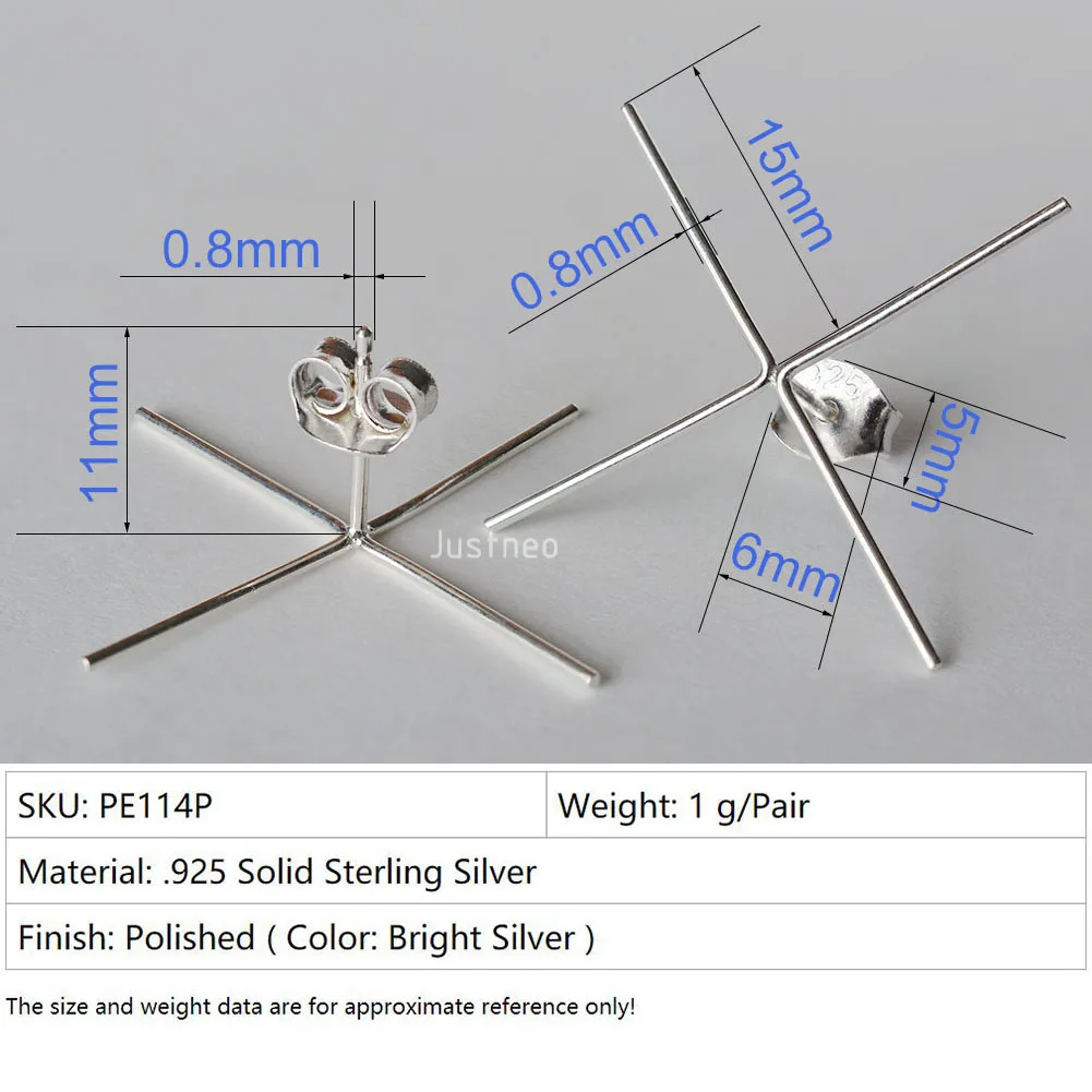 Solid 925 Sterling Silver Stud - Women'S Fashion Earrings recensione e prezzo