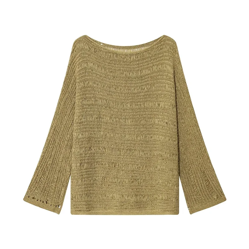 Vintage Boat Neck Knit Sweater - Women'S Fashion Tops recensione e prezzo