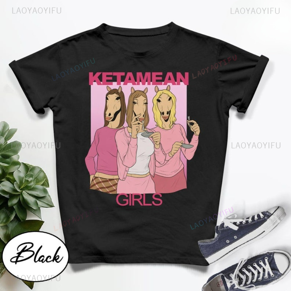 Ketamean Funny Horse Girl Grap - Women'S Fashion Graphic Tees recensione e prezzo