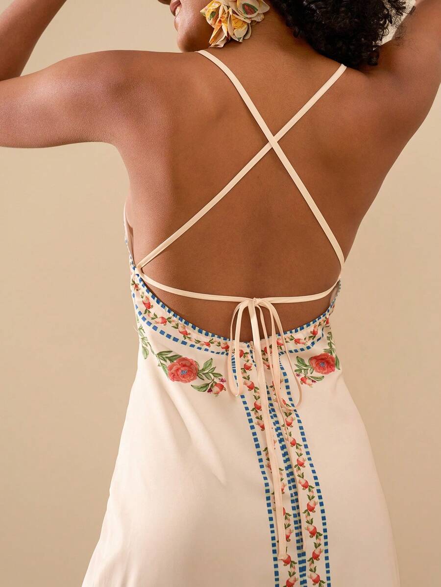 Boho Floral Print Sleeveless M - Maxi Dress Boho recensione e prezzo