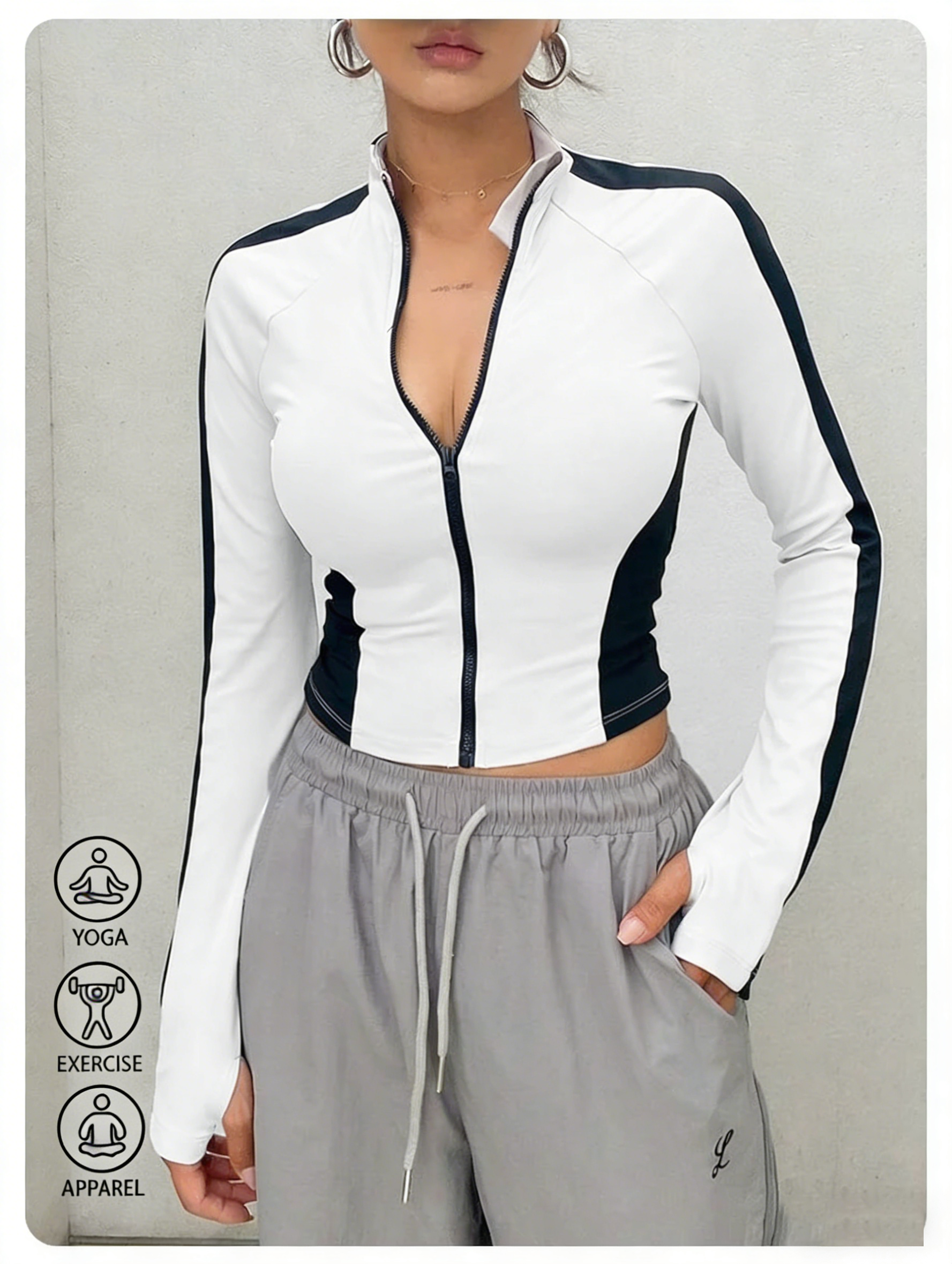 Yoga Clothes Stand Up Collar J - Women'S Fashion Tops recensione e prezzo