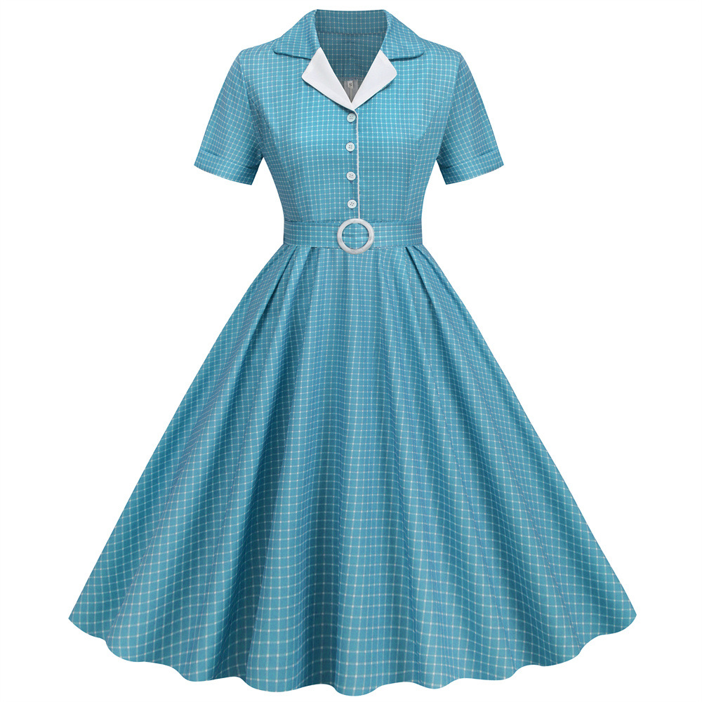 Plaid Vintage Office Lady Summ - Women'S Fashion From The 60S recensione e prezzo
