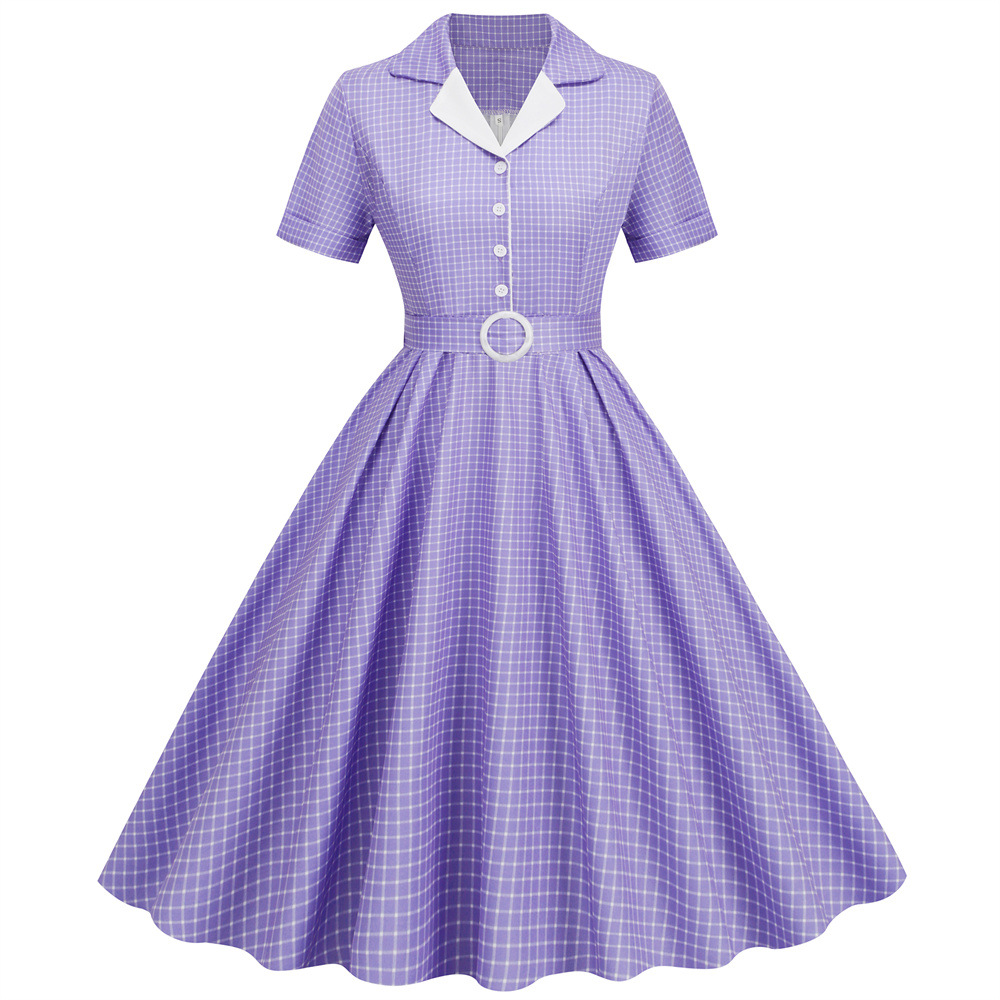 Plaid Vintage Office Lady Summ - Women'S Fashion From The 60S recensione e prezzo