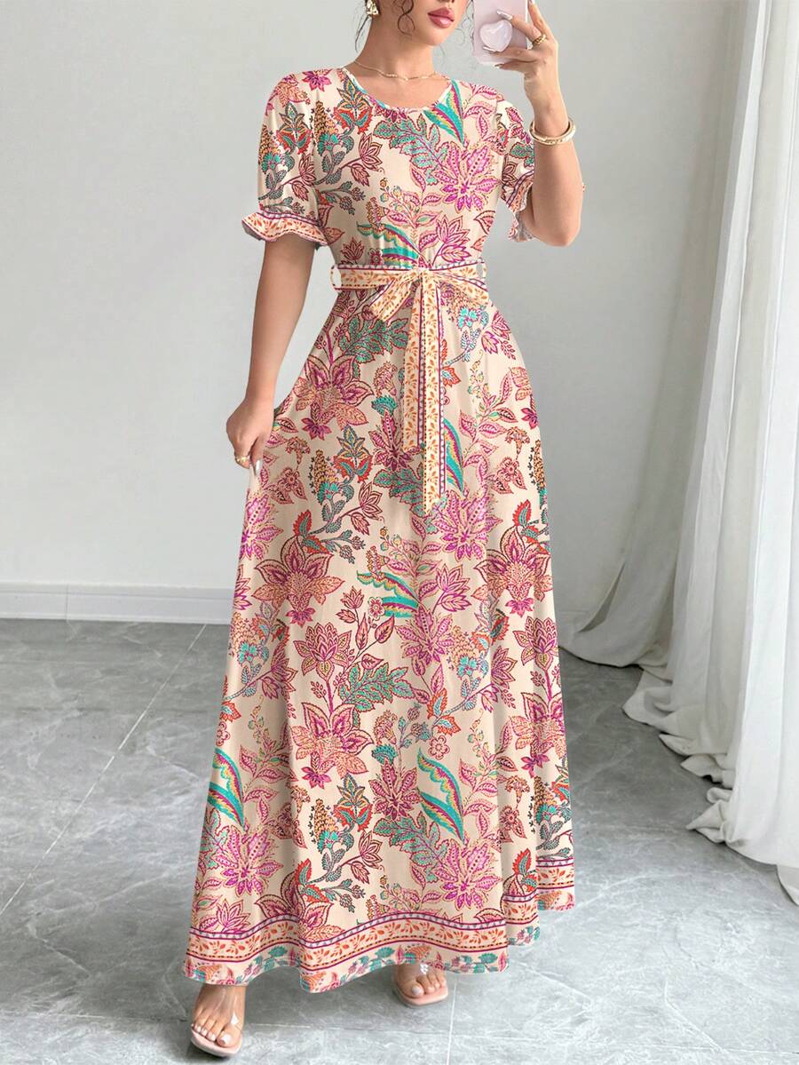 Vintage Bohemian Floral Print  - Maxi Dress Boho recensione e prezzo