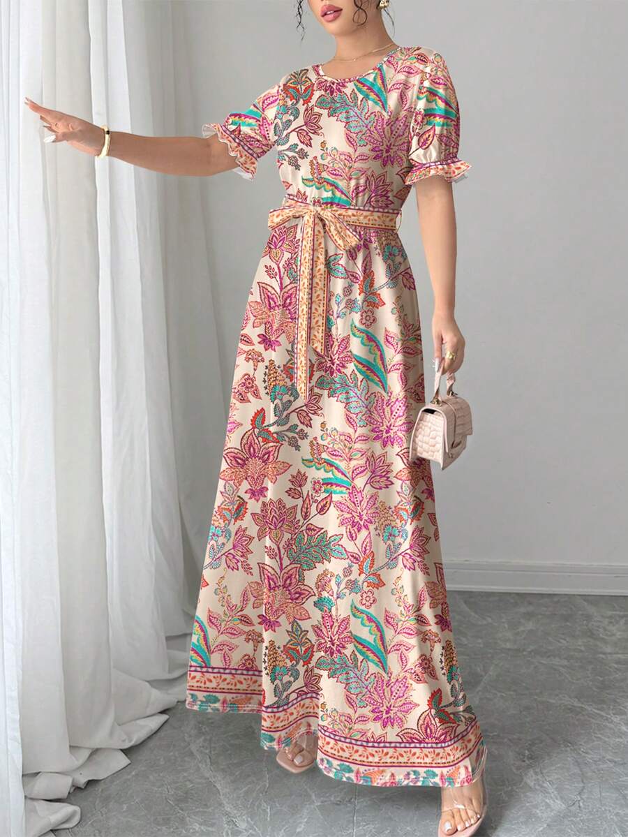 Vintage Bohemian Floral Print  - Maxi Dress Boho recensione e prezzo