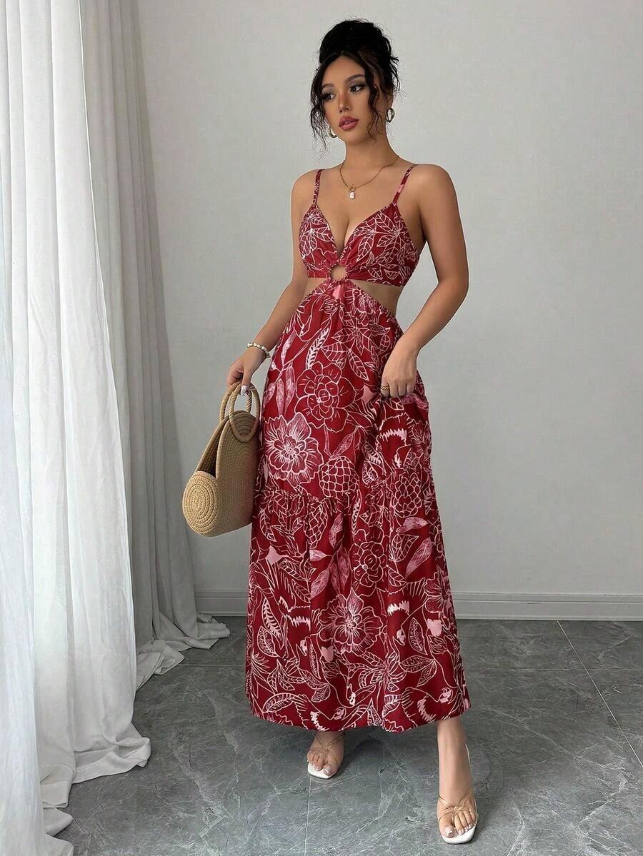 Womens Floral Print Sleeveless - Maxi Dress Boho recensione e prezzo