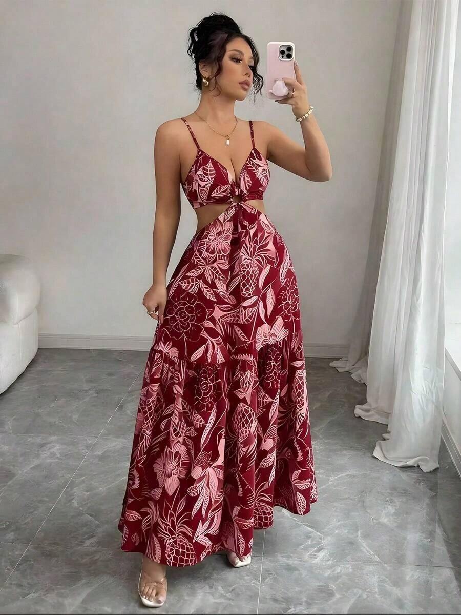 Womens Floral Print Sleeveless - Maxi Dress Boho recensione e prezzo
