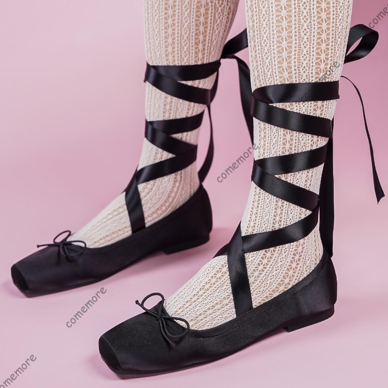 Women's Satin Ribbon Tie Balle - Women'S Fashion Footwear recensione e prezzo