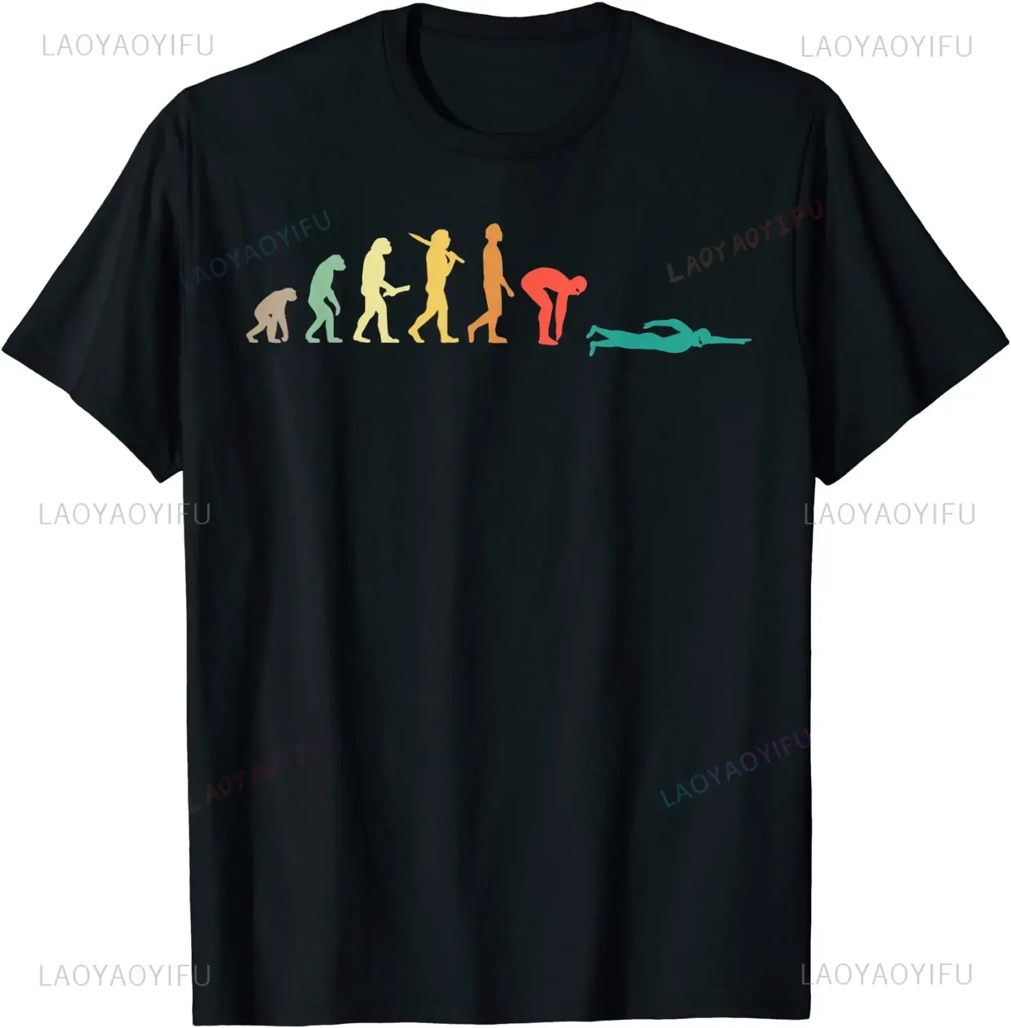 Retro Graphic Swimming Evoluti - Women'S Fashion Graphic Tees recensione e prezzo