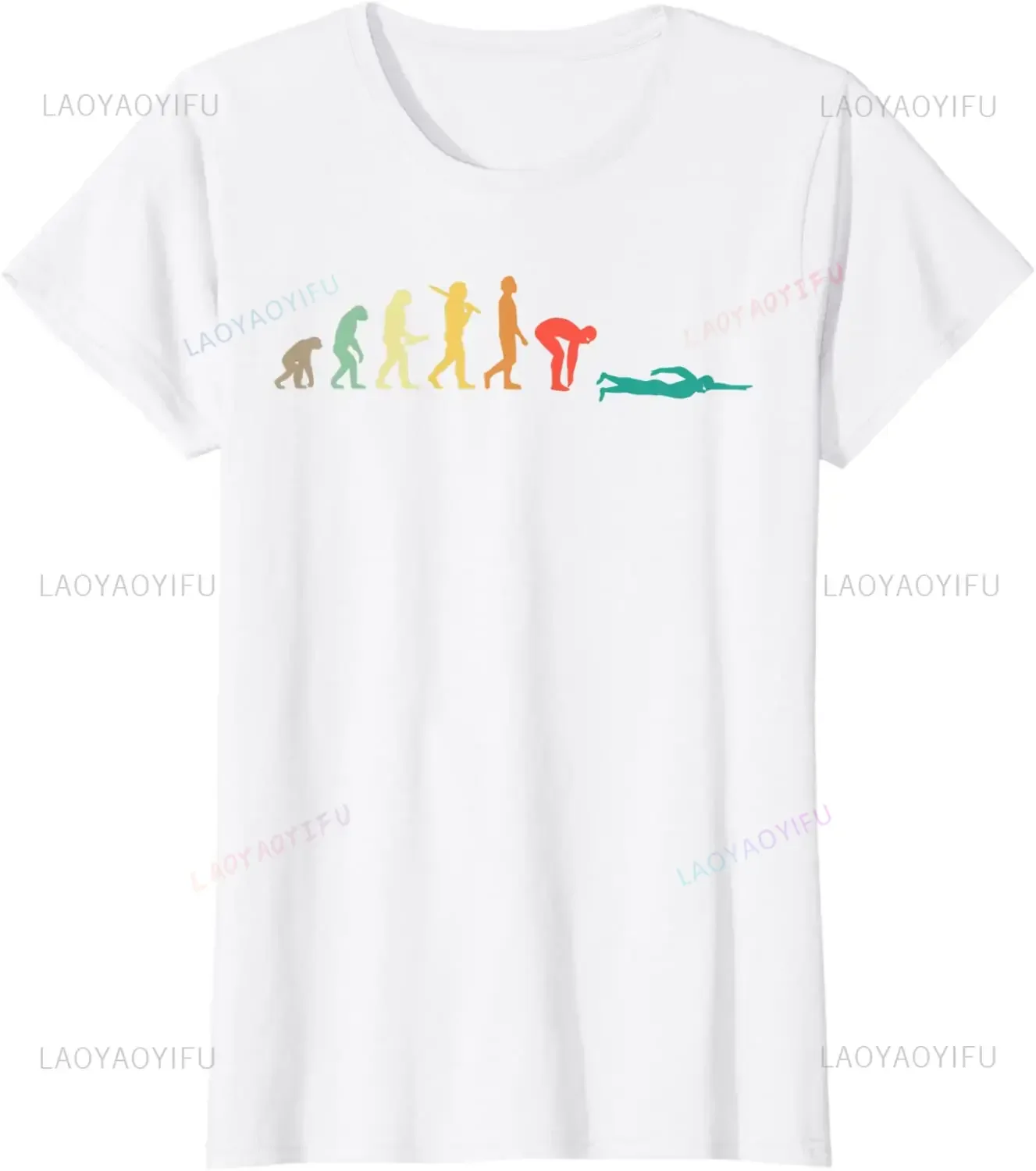 Retro Graphic Swimming Evoluti - Women'S Fashion Graphic Tees recensione e prezzo