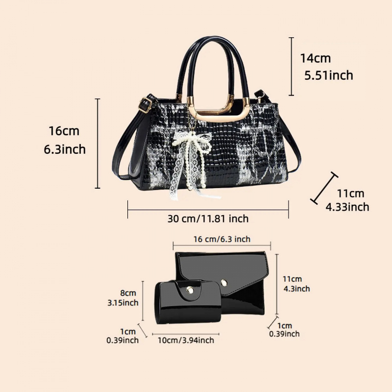 Women's Handbag Set, Crocodile - Crossbody Bag Women recensione e prezzo