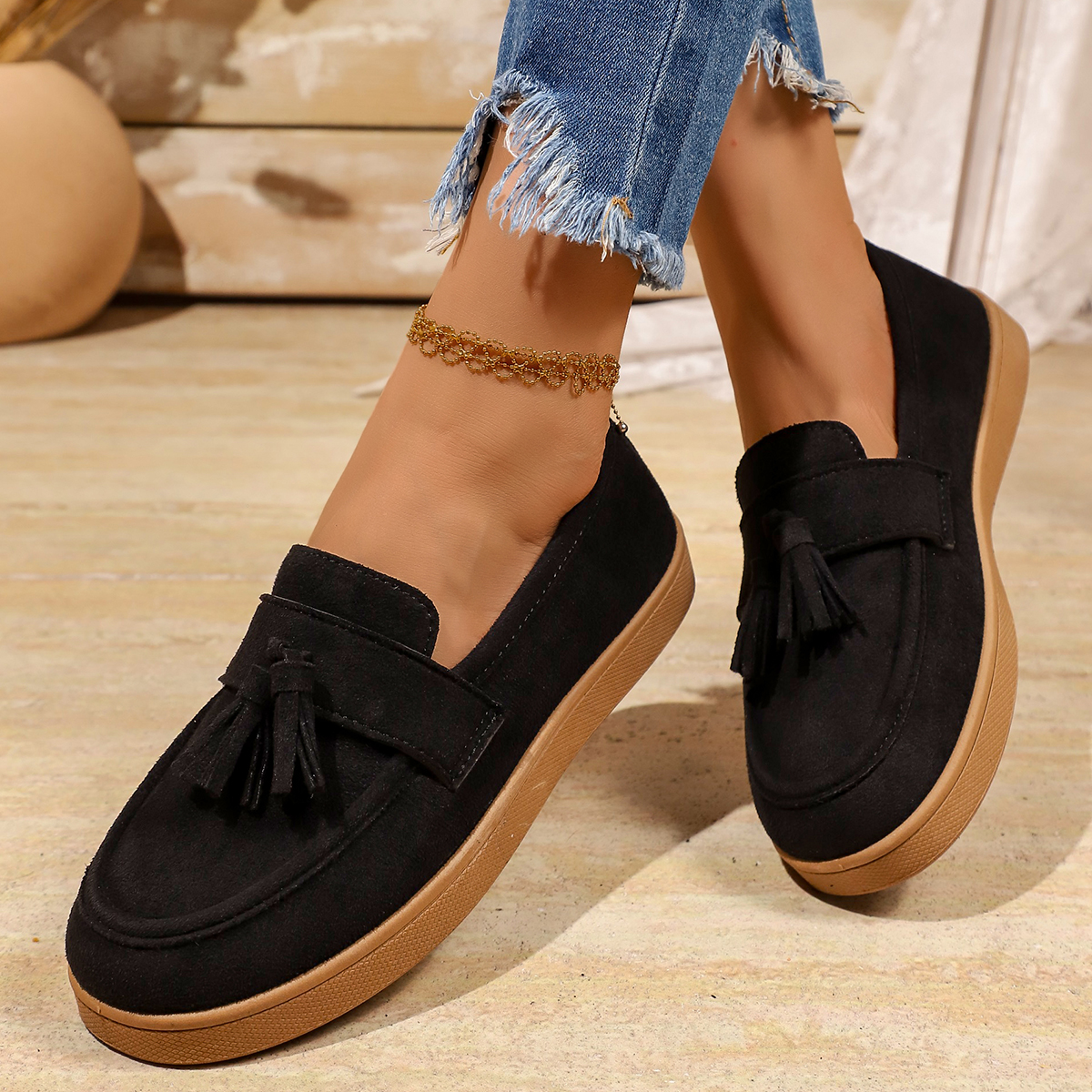 Women's Tassel Slip on Loafers - Women'S Fashion Gym Shoes recensione e prezzo