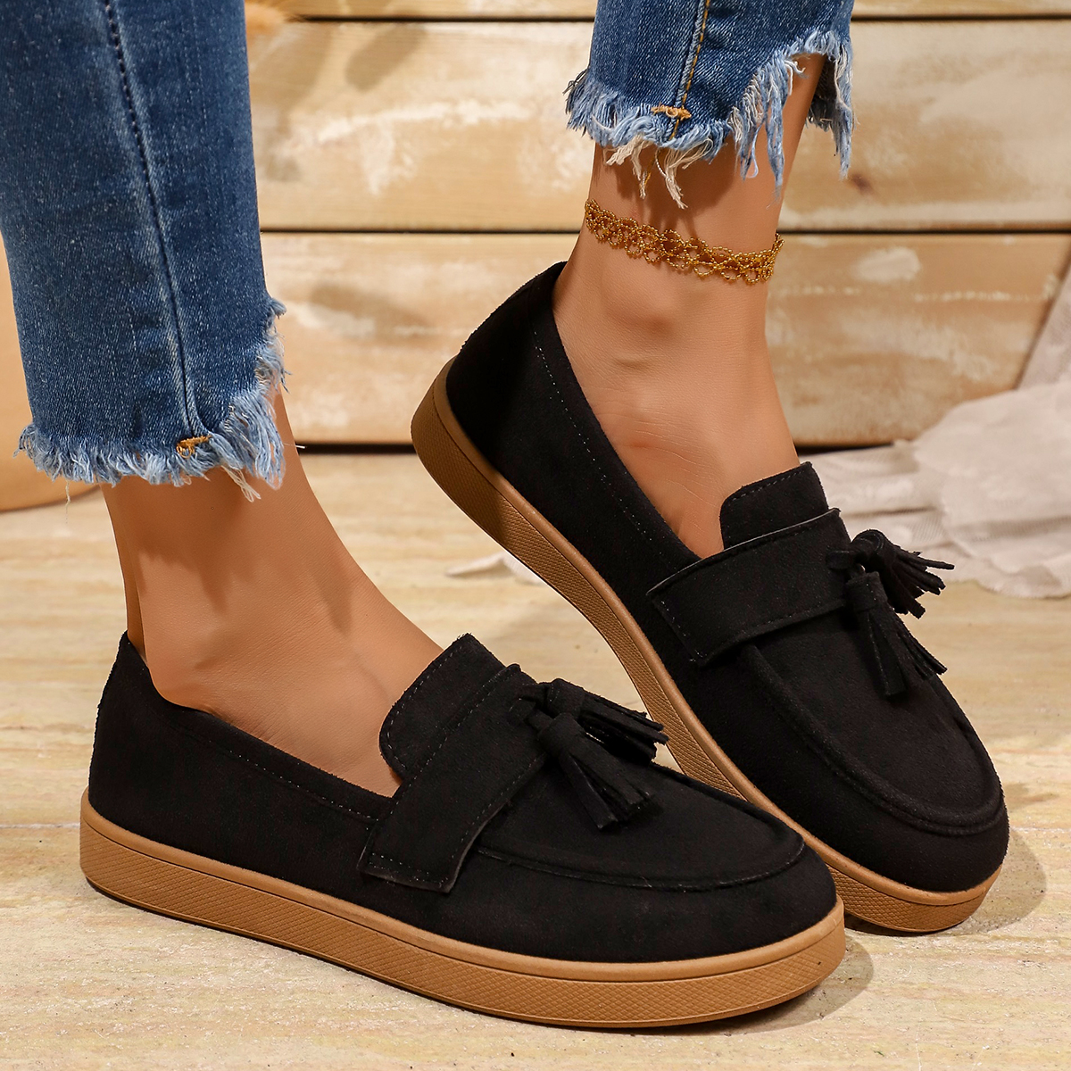 Women's Tassel Slip on Loafers - Women'S Fashion Gym Shoes recensione e prezzo
