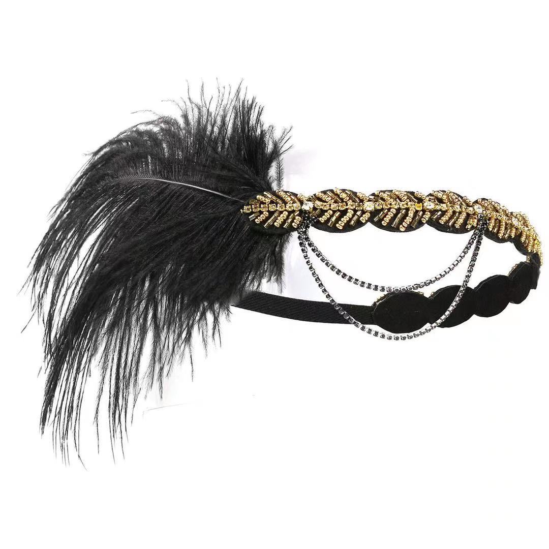 Peacock Feather Elastic Hair B - Women'S Fashion Of The 1920S recensione e prezzo