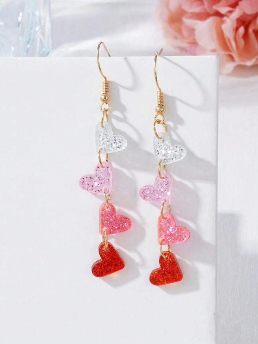1 Pair Fashionable Acrylic Hea - Women'S Fashion Earrings recensione e prezzo