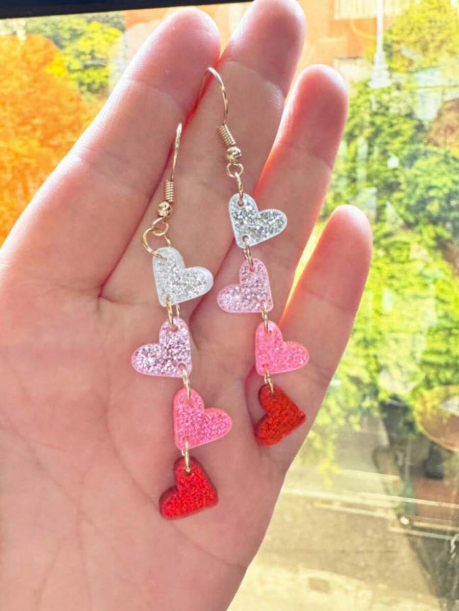 1 Pair Fashionable Acrylic Hea - Women'S Fashion Earrings recensione e prezzo