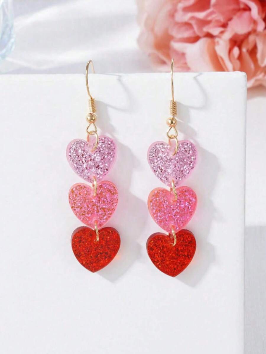 1 Pair Fashionable Acrylic Hea - Women'S Fashion Earrings recensione e prezzo