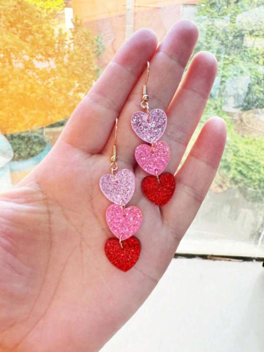 1 Pair Fashionable Acrylic Hea - Women'S Fashion Earrings recensione e prezzo