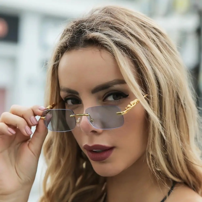 Rimless Square Sunglasses Wome - Women'S Fashion Eyewear recensione e prezzo