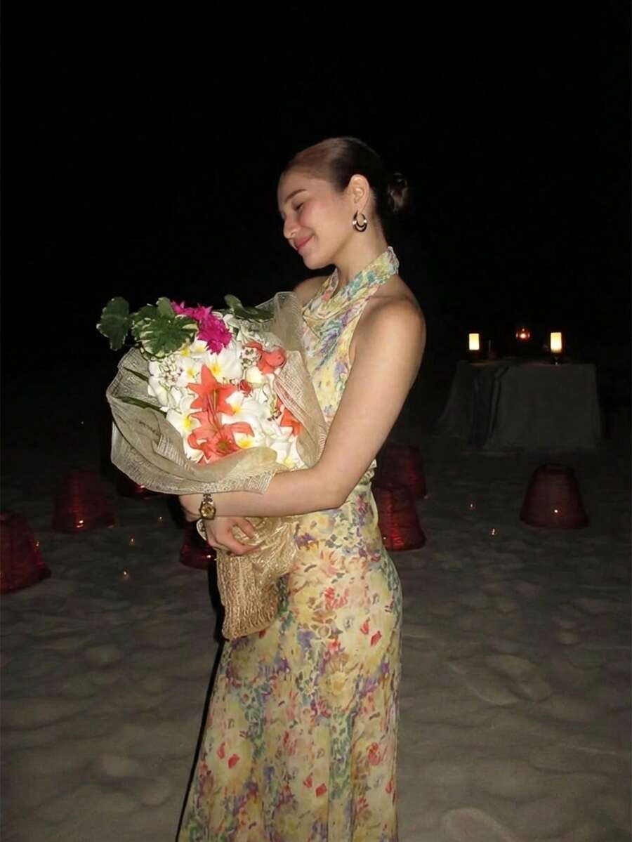 Womens Floral Maxi Halter Back - Maxi Dress Boho recensione e prezzo