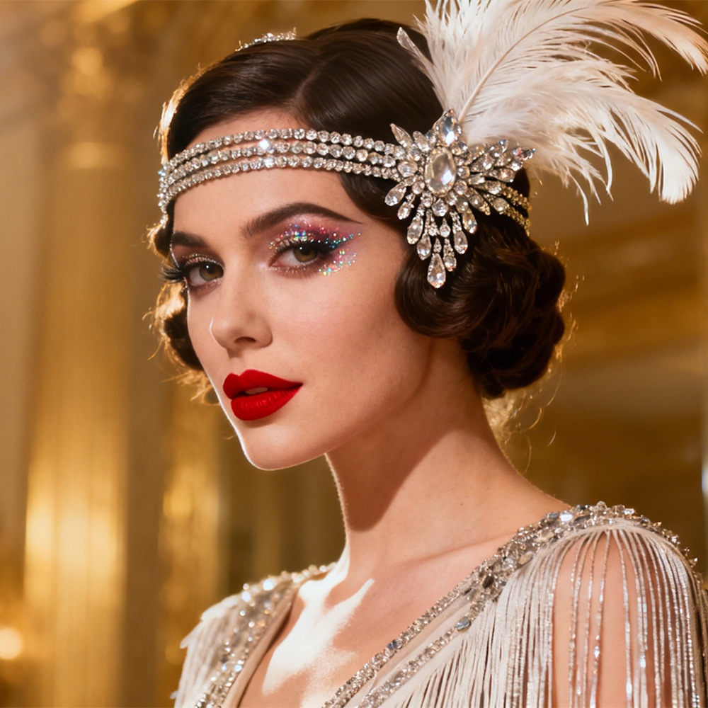 1920s Great Gatsby Feather Hea - Women'S Fashion Roaring 20S recensione e prezzo