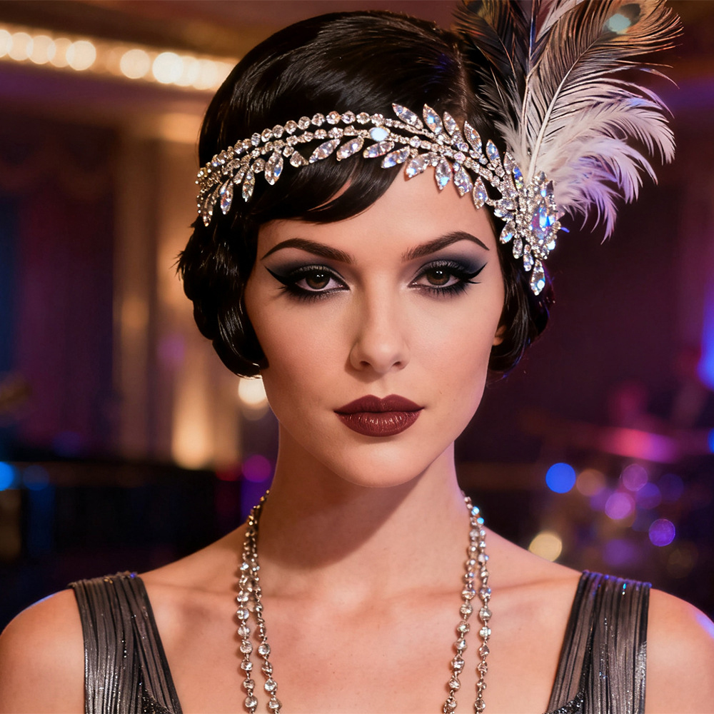 1920s Great Gatsby Feather Hea - Women'S Fashion Roaring 20S recensione e prezzo