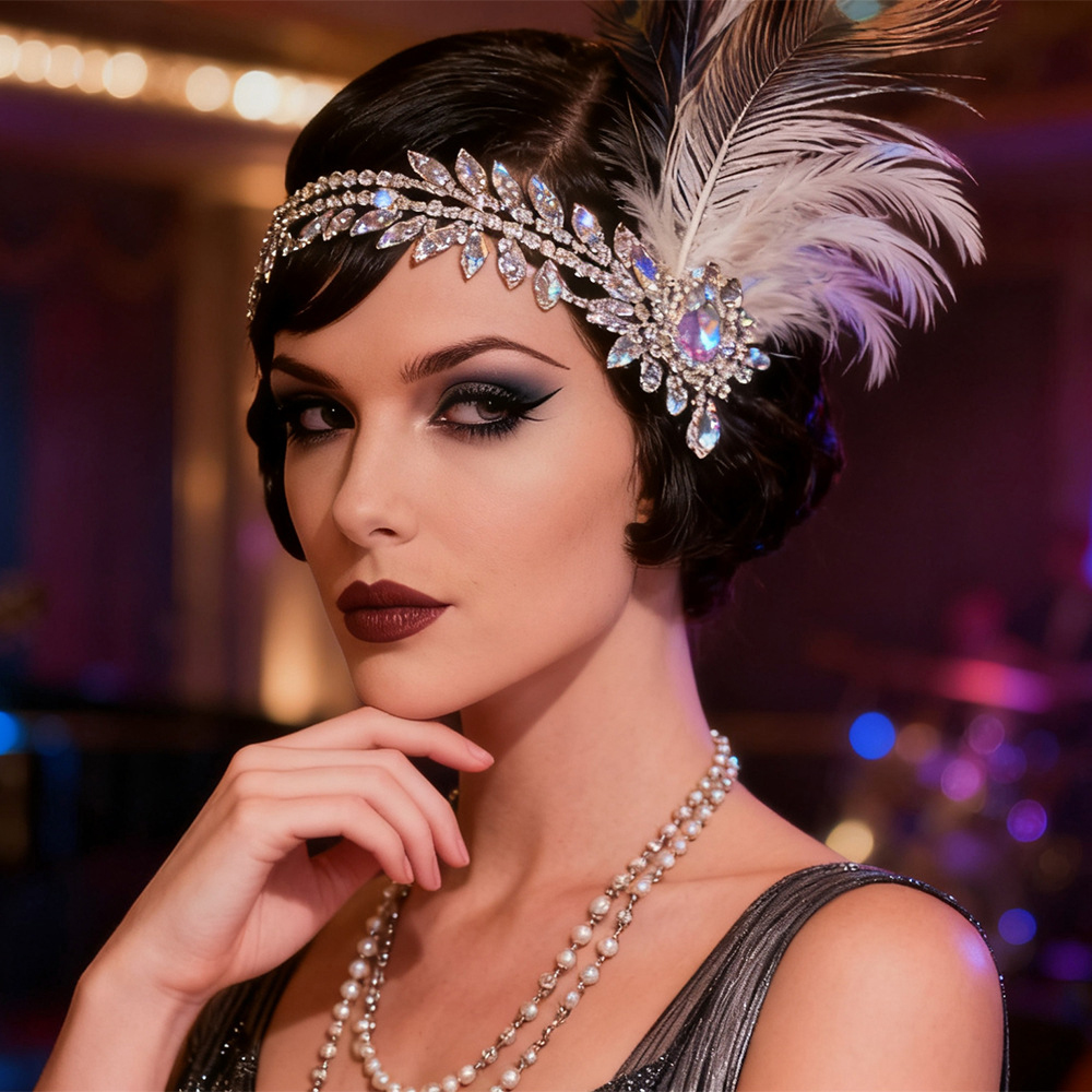1920s Great Gatsby Feather Hea - Women'S Fashion Roaring 20S recensione e prezzo