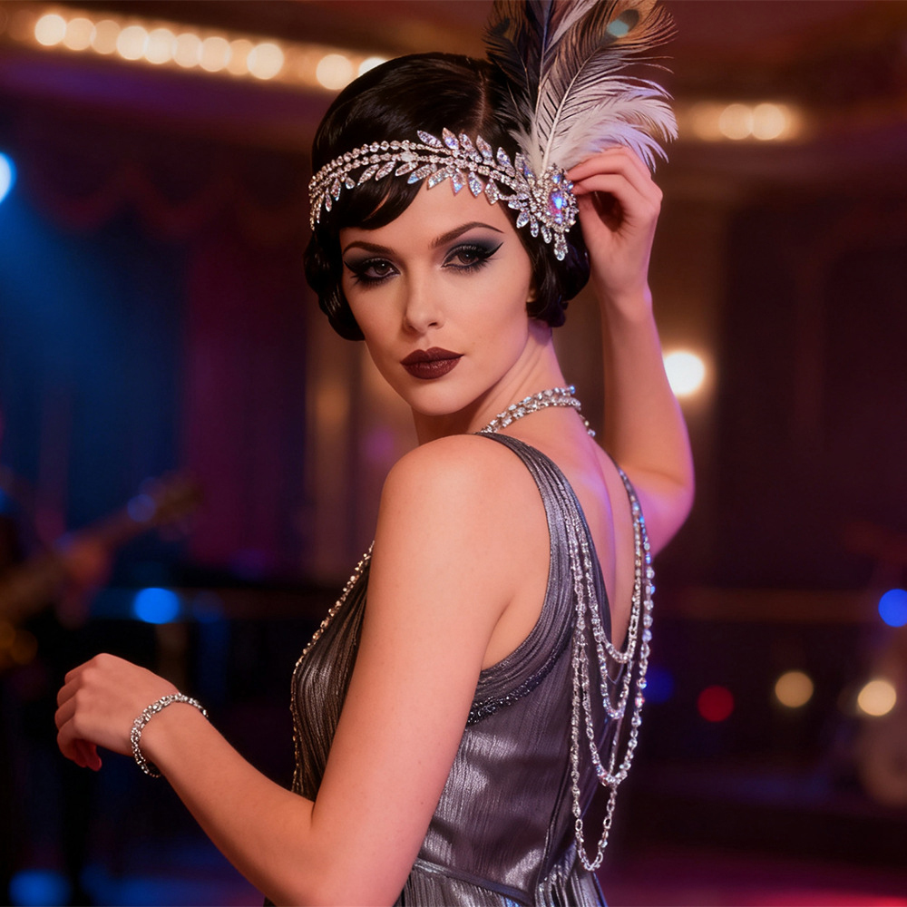 1920s Great Gatsby Feather Hea - Women'S Fashion Roaring 20S recensione e prezzo