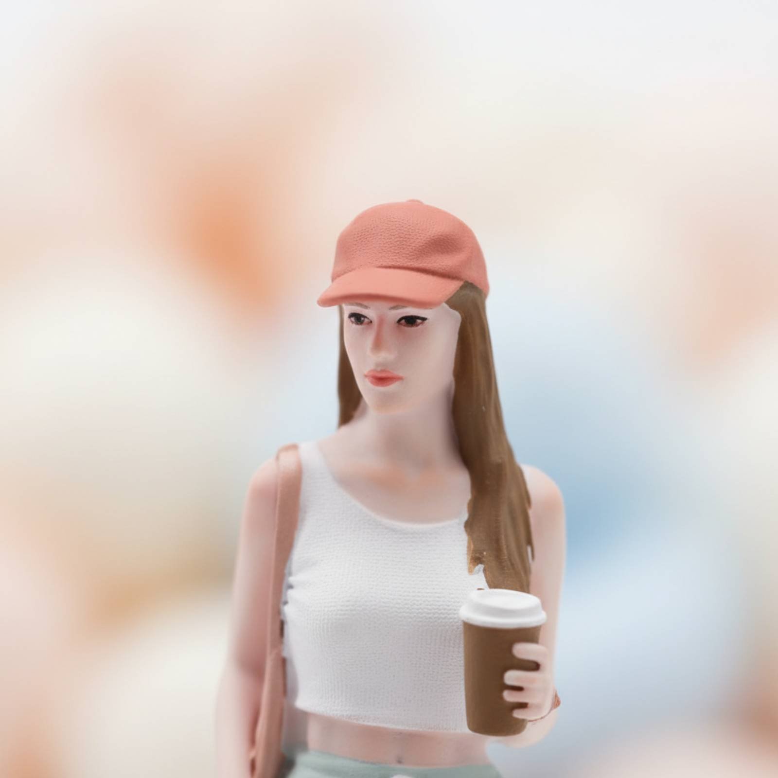 Girl Figure Holding Coffee Col - Women Fashion Pose recensione e prezzo