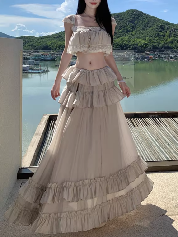 2 Pieces Seaside Beach Photo D - Maxi Dress Boho recensione e prezzo