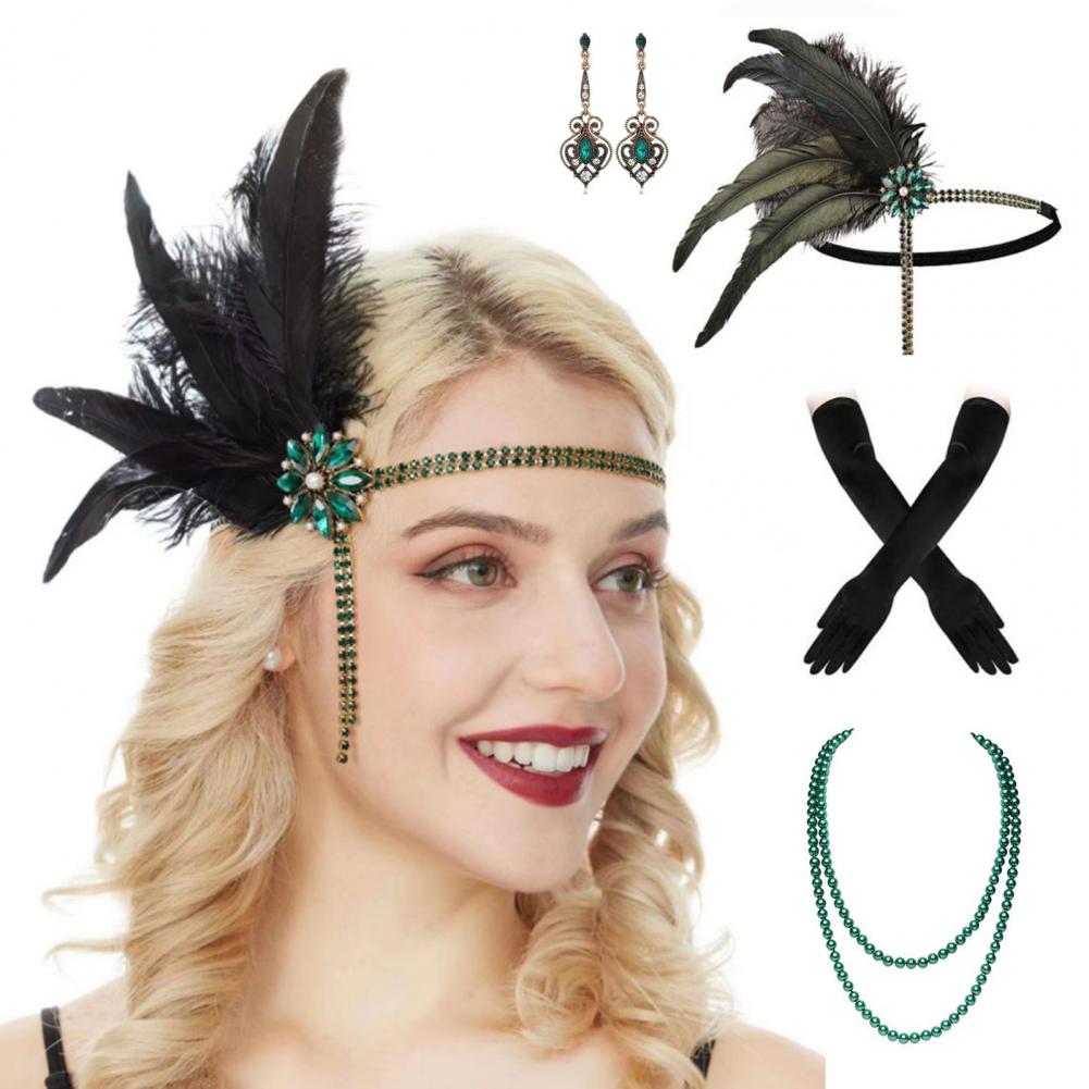 Hot！ 1920s Jewelry Set Headban - Women'S Fashion Of The 1920S recensione e prezzo